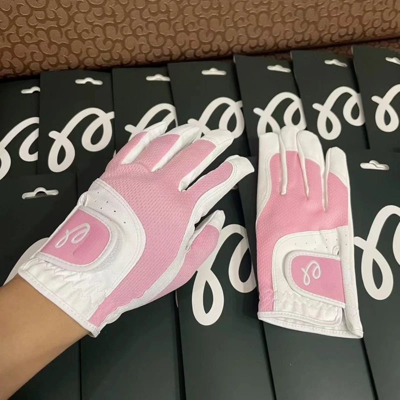 [Korea] M Golf Gloves Women's Leather Wear-resistant Sports Comfortable Fashion Golf Ball Gloves Non-slip Breathable# M01