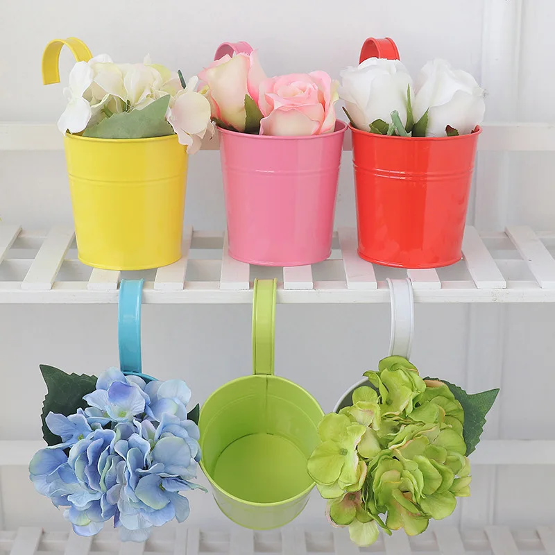 

Настенные цветочные горшки, металлические цветочные горшки с ручкой, железная вертикальная подставка для сада, балкона, домашний декор, садовые горшки 2023