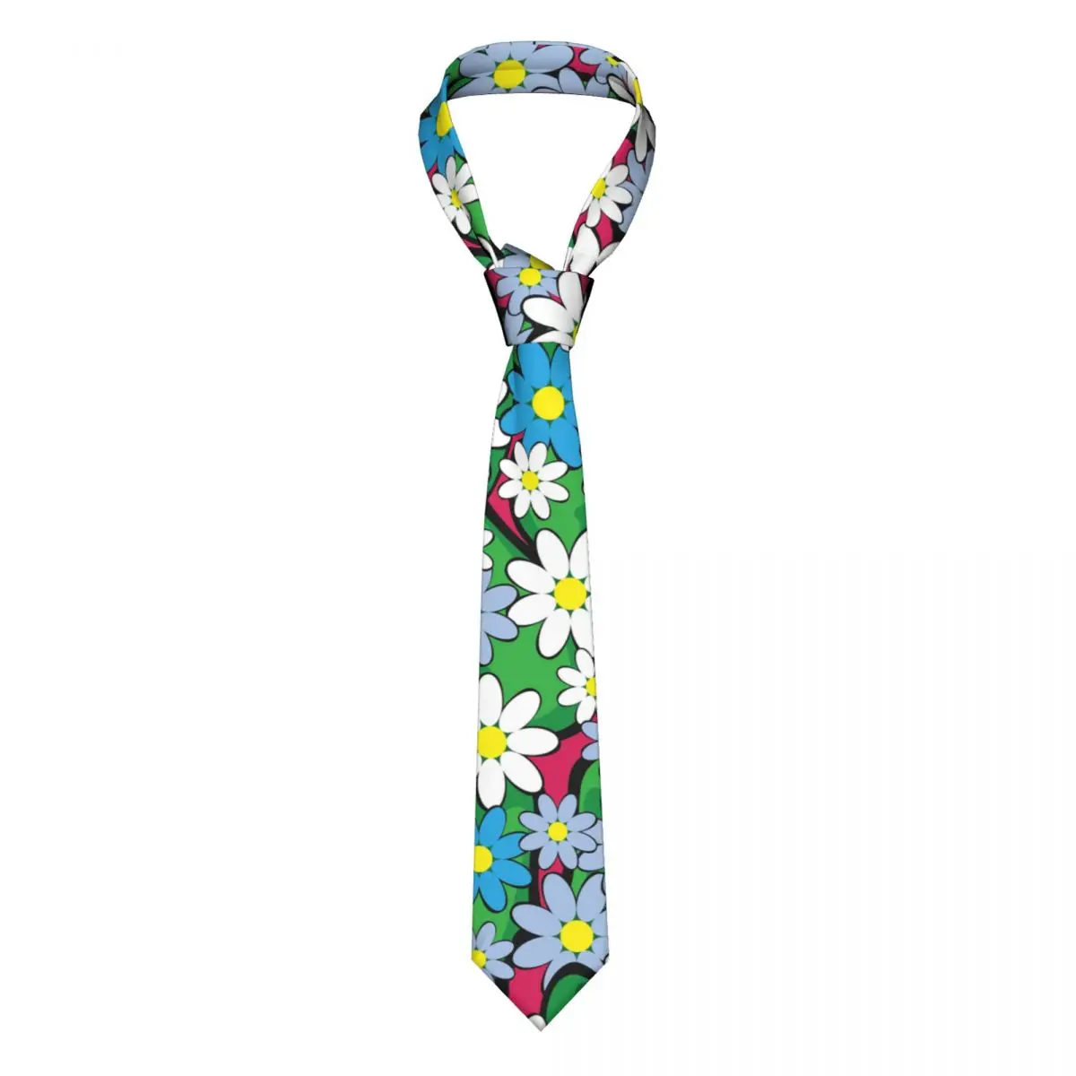 

Spring Snowdrop Flower Necktie Unisex Polyester 8 cm Neck Tie for Mens Casual Wide Shirt Accessories Gravatas Party