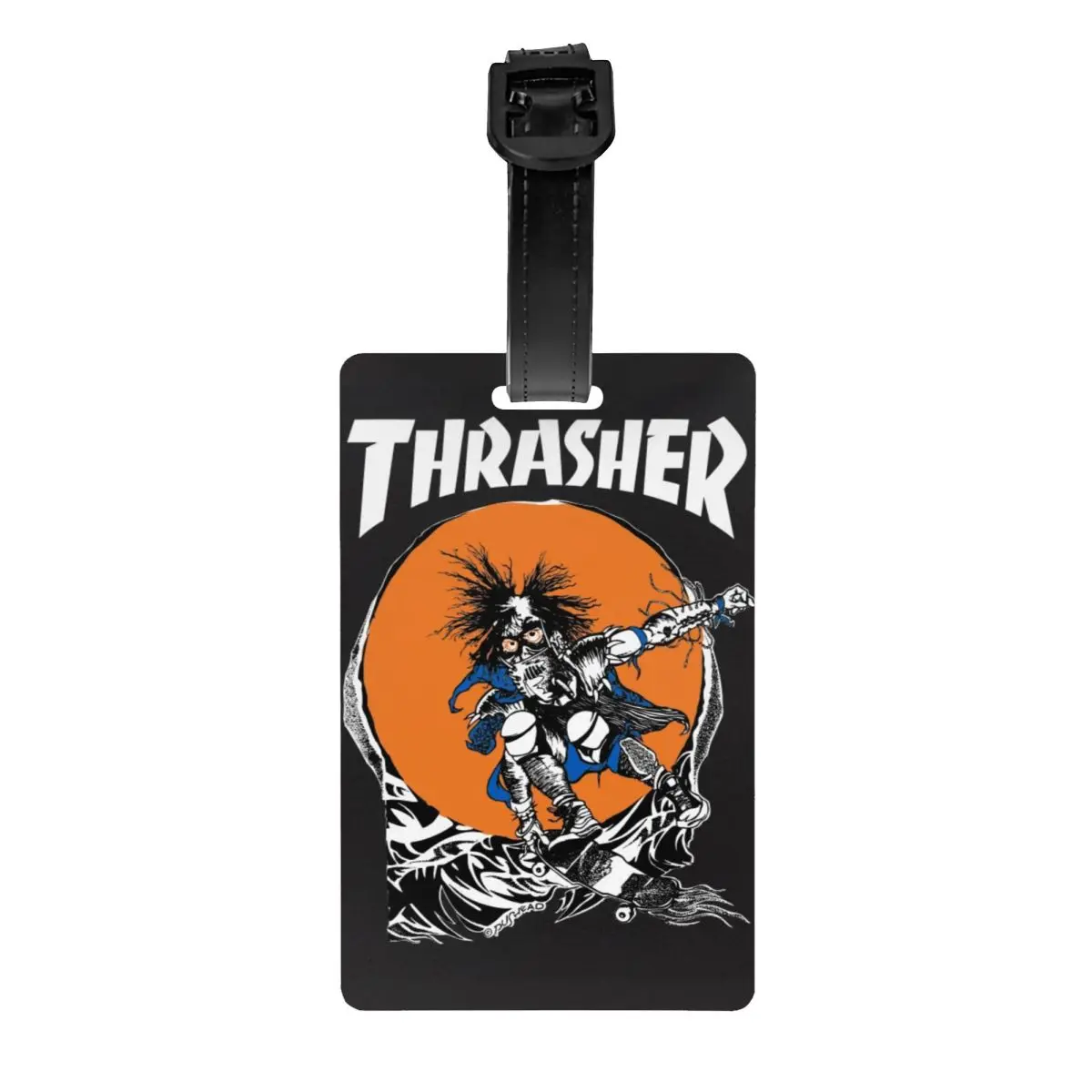 

Custom Thrashers Luggage Tag Privacy Protection Skate Motion Physical Culture Baggage Tags Travel Bag Labels Suitcase