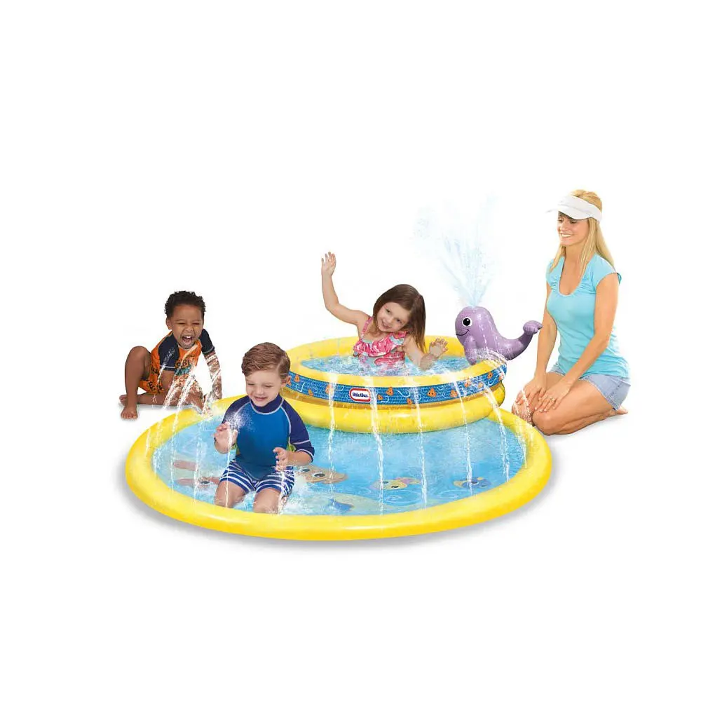 

Lt My First Lil Water Park Round Yellow Splash Pool Ages 3-6