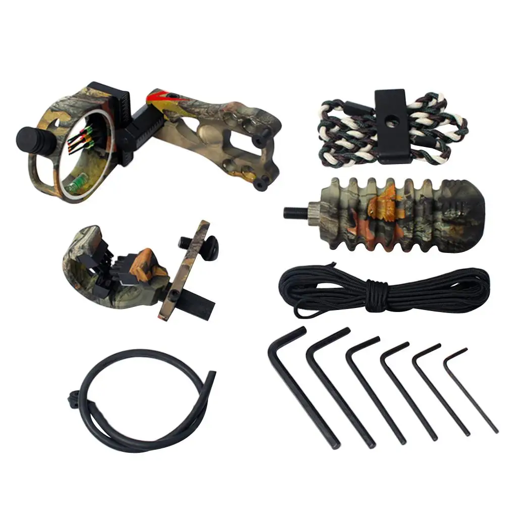 

Archery Compound Bow CAMO Accessories Kit Stabilizer Sight Sling Arrow Rest