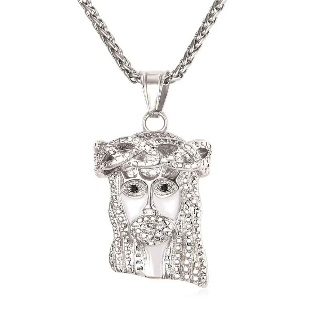 Модное ожерелье с подвеской Иисуса из нержавеющей стали для мужчин и женщин