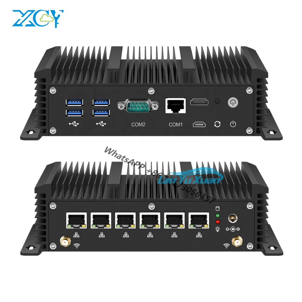 

2 Units 6 LAN Industrial Gateway Firewall Router PFsense Desktop Computer Core I3 I5 I7 210AT Gigabit Ethernet Network Mini PC