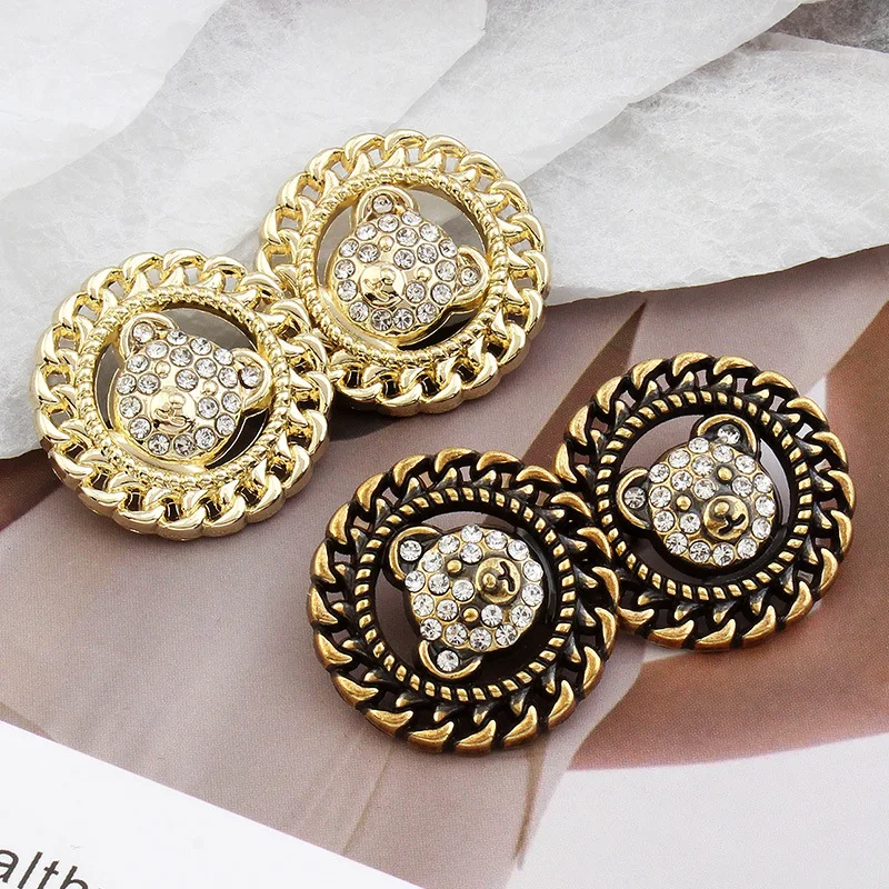 6 шт. маленькие духи с мультяшным медведем роскошные украшения со стразами