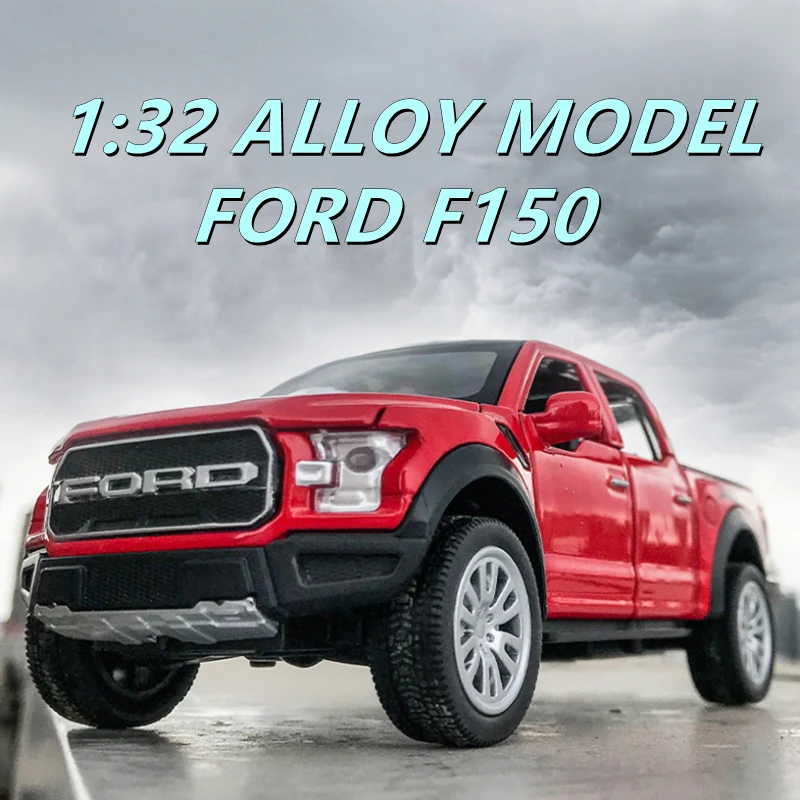 

1:32 Ford Raptor F150 Modified Pickup Alloy Car Model Diecasts Metal Toy Vehicles Car Model Simulation Sound Light Kids Toy Gift