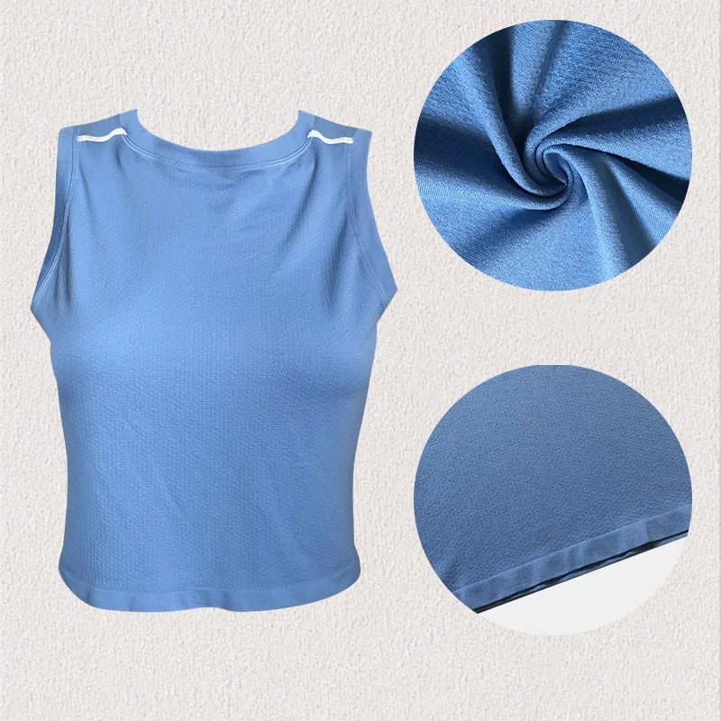 

Yoga Suit Summer New Women's Top High Strength Integrated Sports And Fitness Suit Yoga Cover Up Fashionable Vest Sweat Absorptio