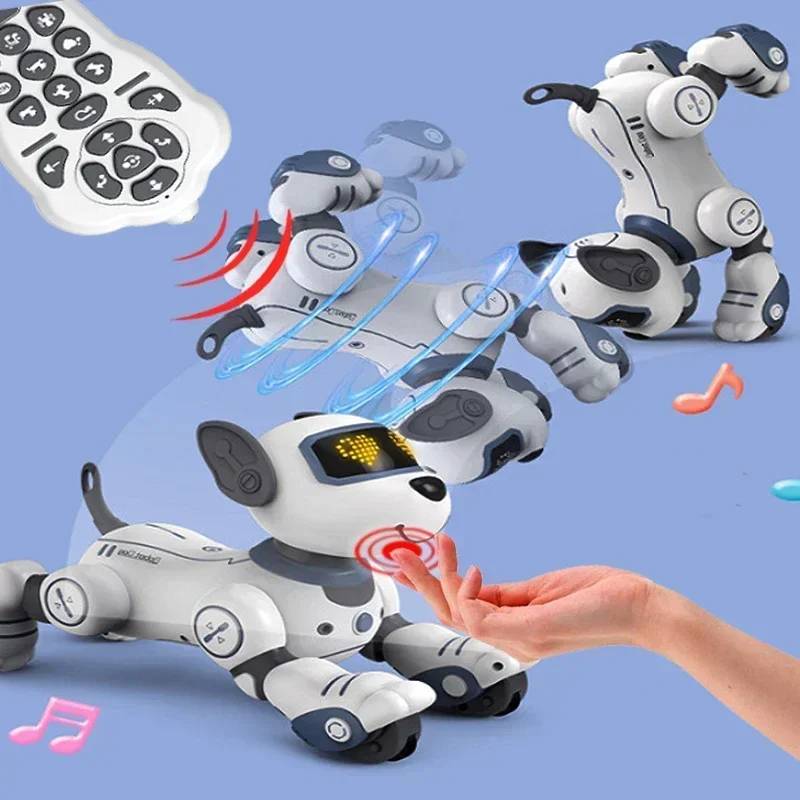 

Детская интеллектуальная собака RC роботы игрушки для мальчиков с дистанционным управлением животные электрические питомцы дети музыка танцы куклы умный чувствительный робот