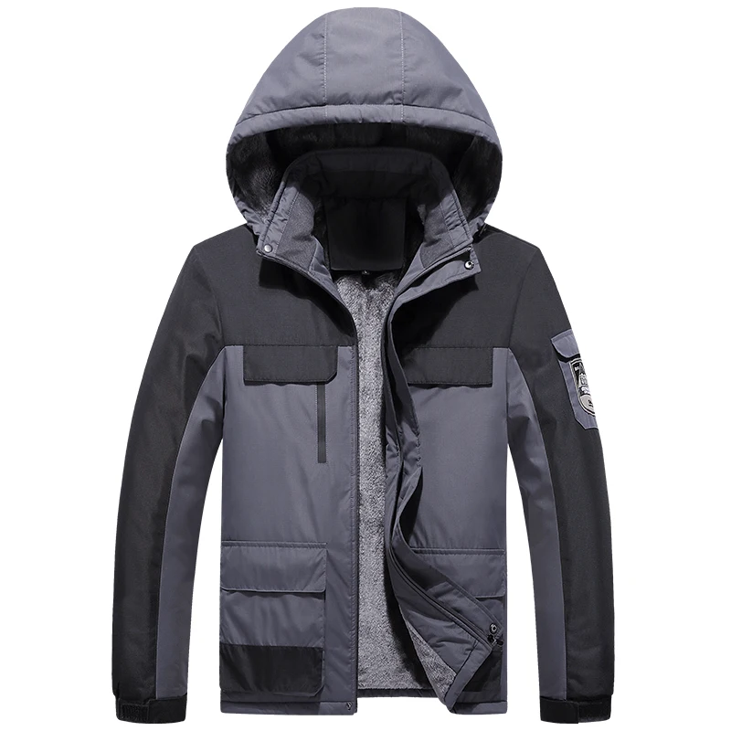 

Winter Outdoor Parkas Men 2021 New Waterproof Hooded Warm Thick Fleece Jacket Coat Fashion High Quality Casual Parkas Men