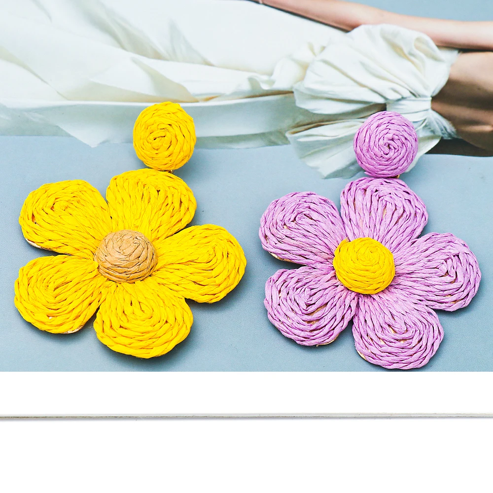 

2022 New Summer Beach Flower Earrings Natural Botanical Earrings High-Quality Vintage Dangle Earrings Jewelry Party Gift