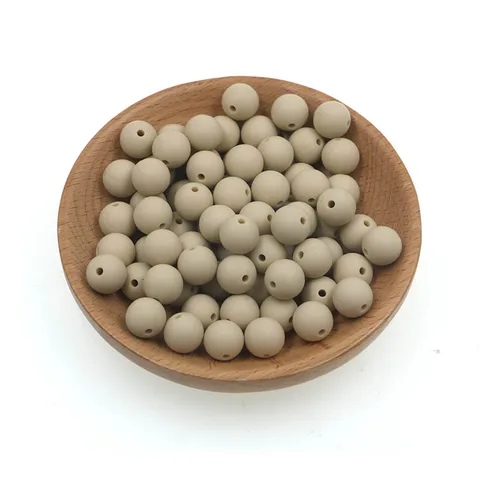 Kovict 50Pcs Silicone Beads 9/12/15mm Round Pearl Silicone Beads For Jewelry Making DIY Bracelet Necklace Jewelry Accessories