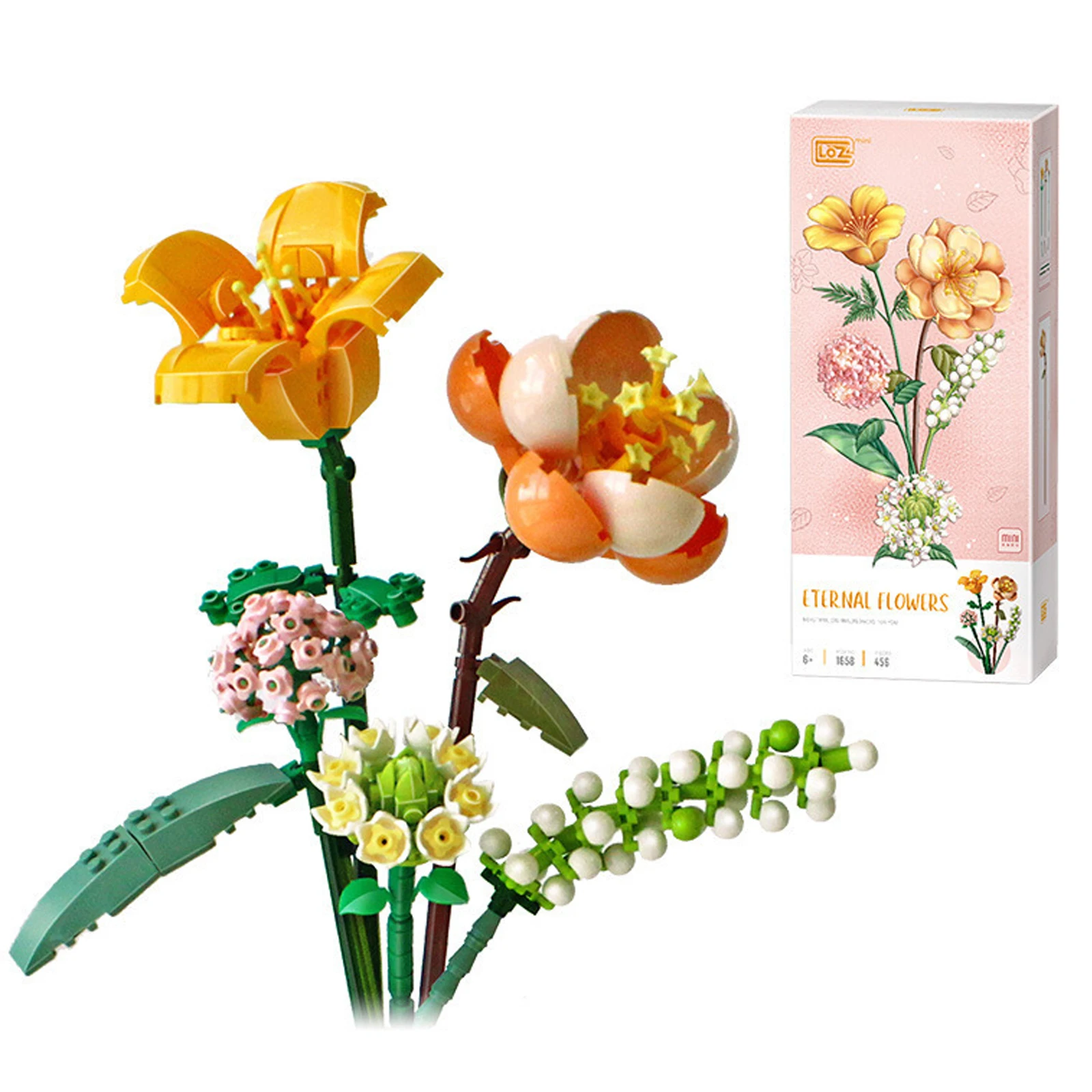 

Креативный неувядающий букет цветов, строительная Роза, Подсолнух, подарок для девочек на день рождения, игрушка для взрослых, домашние дек...