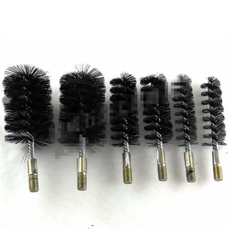 

1PCS 55/60/65/70/75/80/85/90/100mm Diameter Stainless Steel Round Wire Tube Pipe Cleaning Brush 12mm Thread