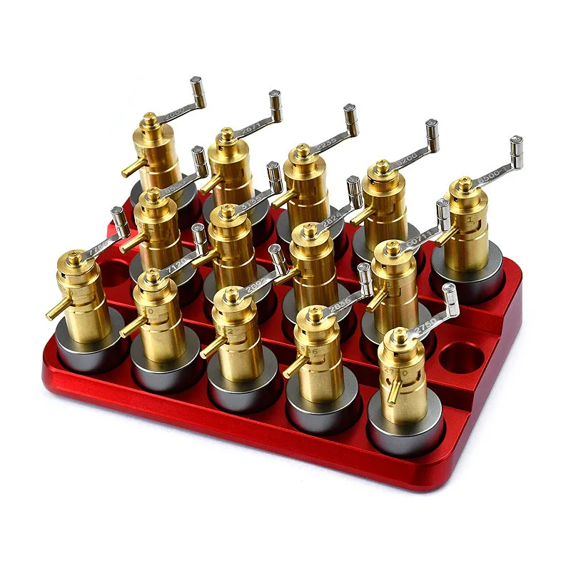 

High Quality Red Base 14 Styles Watch Mainspring Winding Winder Accessories Watch Tool for 3135 2836 8200 Movement