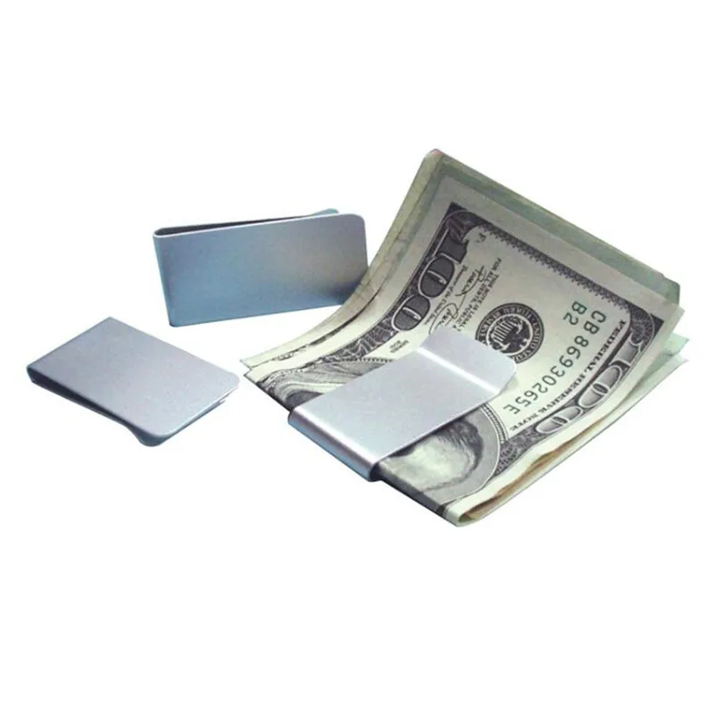 

Silver Quality Men High Clip Cash Steel Clamp Stainless Holder Fashion Money Metal Women Dollar Wallet Simple For