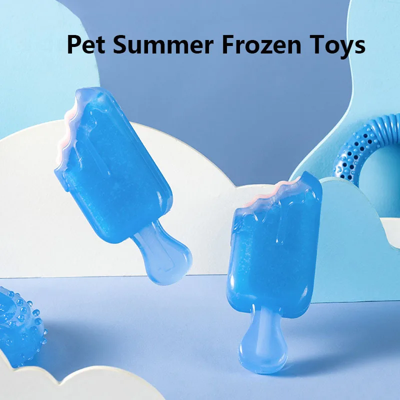 

Летние Замороженные игрушки для домашних животных, собачьи замороженные кости, ТПР, клей против укусов, для очистки зубов, охлаждающий интерактивный рельефный моляр