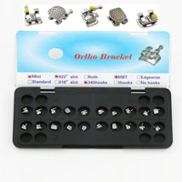 10 boxs200pcs dental orthodontic bracket metal brace mini 022 mbt 3 4 5 with hooks stainless steel material