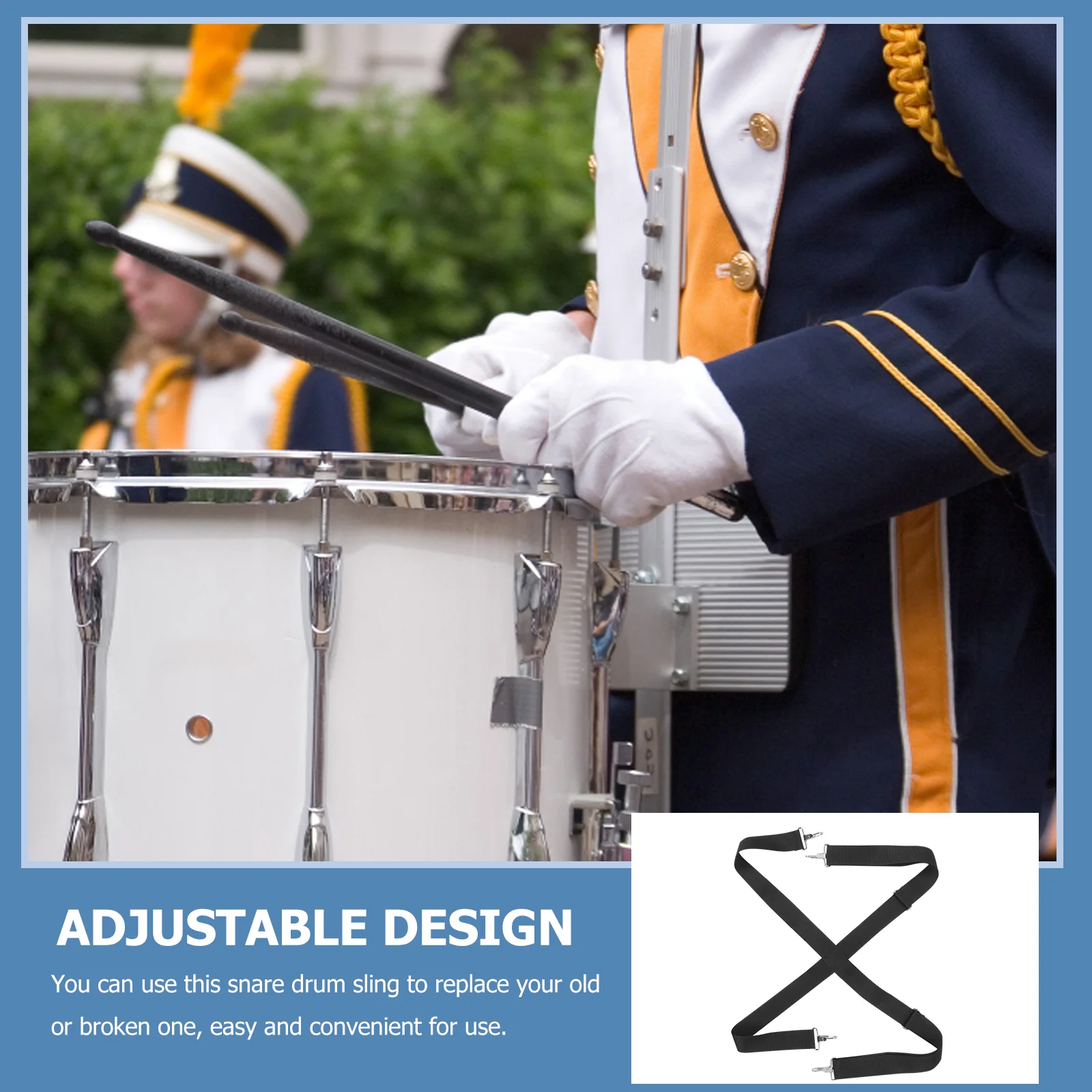 Ремень для маршевого малого барабана Регулируемый плечевой ремень ударных