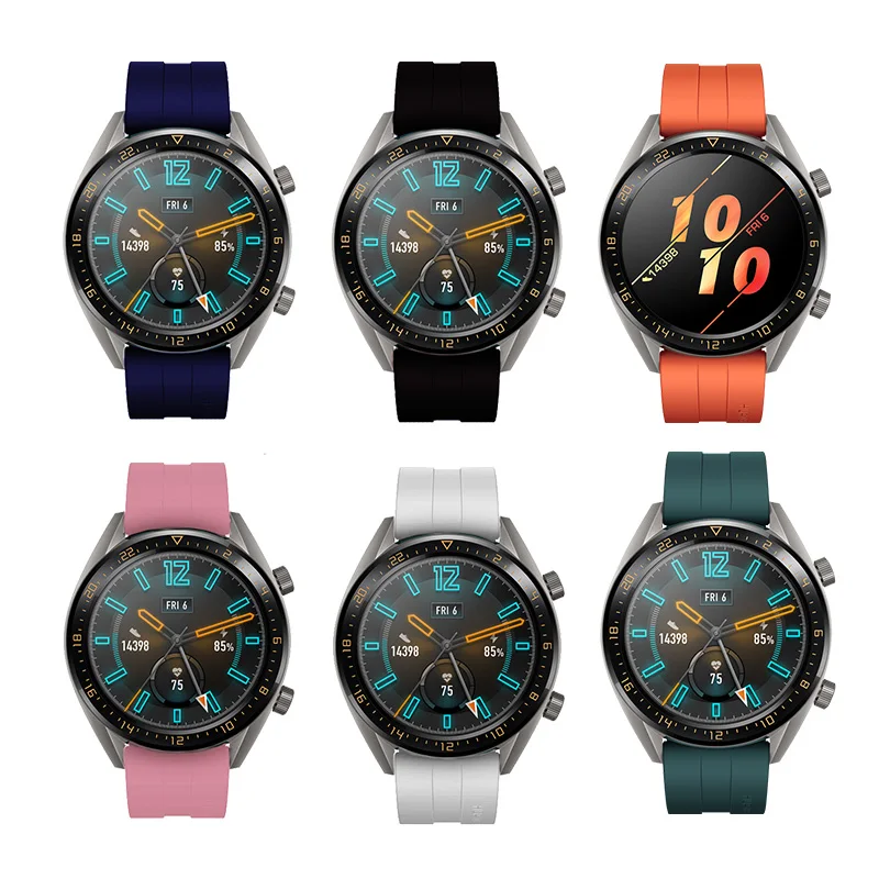 4 colors Silicone Wrist Strap for Huawei Watch GT2 46mm/Elegant Band Strap for Huawei Honor Magic Smart Watch Bracelet band