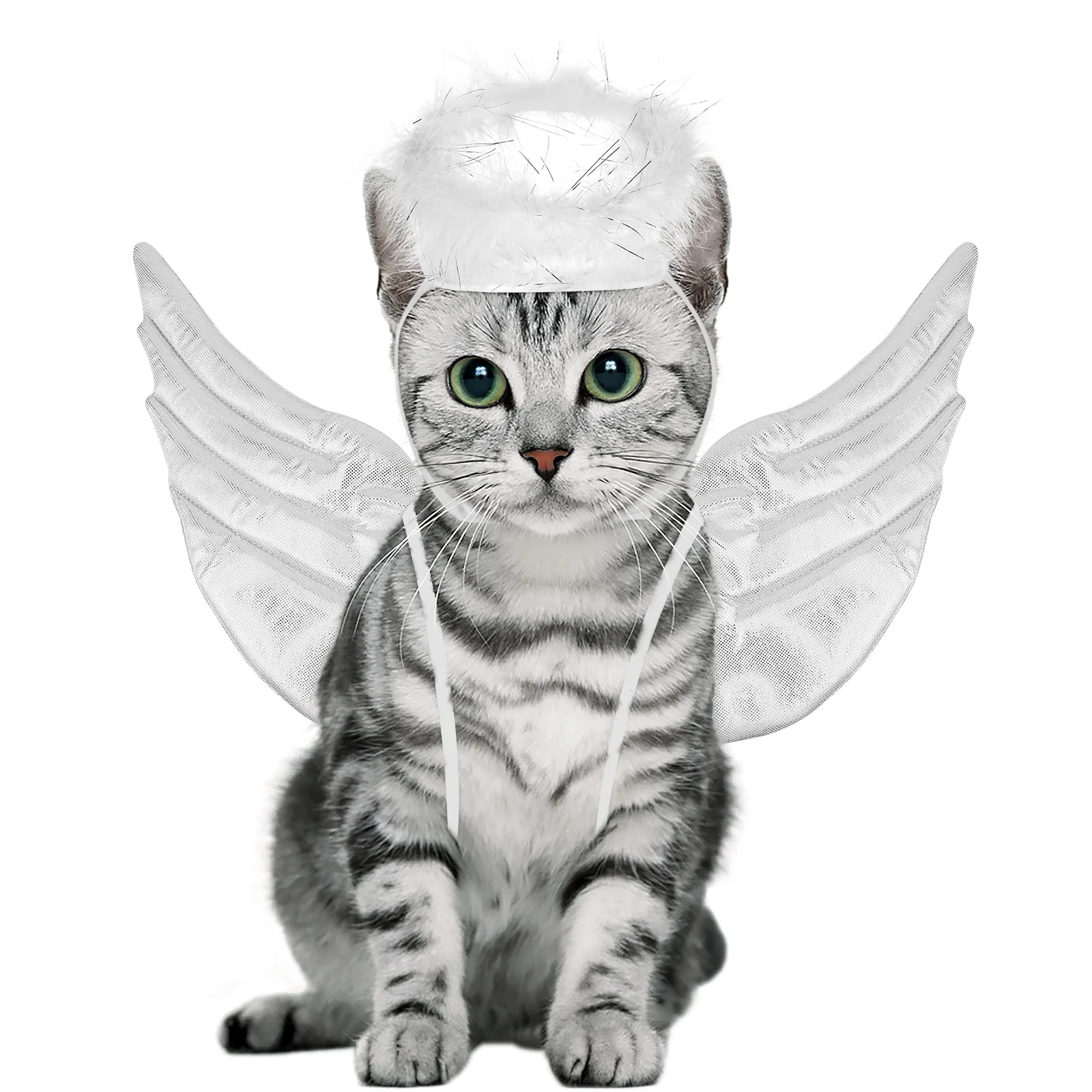 

POPETPOP Halloween Angel Wings Shape Pet Costume Pet Makeover Clothes Fancy Cosplay Costume Pet Clothes Supplies for Cat Pet