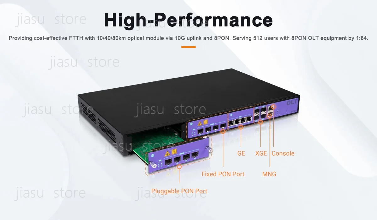 Фото Подключаемый GEPON OLT Cdata FD1304E-B1 с 4/8 портами для FTTH, оптоволоконный, 4/8 PON портов EPON №4