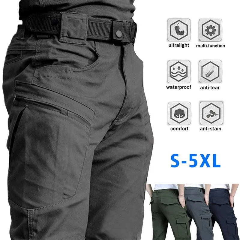 

Men's Tactical Pants Multiple Pocket Elasticity Military Urban Commuter Casual Sports Trousers Men Quick Dry Cargo Pants S-5XL
