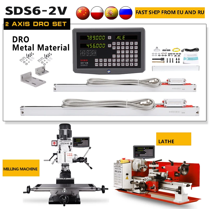 

0.001mm Metal 2-Axis SDS6-2V KA300 And KA500 Small Linear Scales Encoder Length 0-1020mm Milling And Drilling Machines