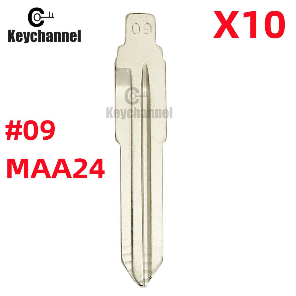 

Keychannel 10 шт. 09 # KD лезвие ключа Lishi MAZ24 Автомобильный ключ без надписей для KD KEYDIY Xhorse VVDI откидной пульт дистанционного управления для Mazda Vizi 323. 626. 929