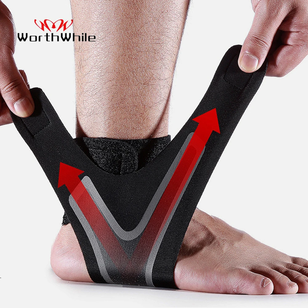 

WorthWhile 2Pcs Ankle Brace Compression Sleeve Gym Fitness Ankle Support Gear Foot Weight Wrap Baskerball Volleyball Protector