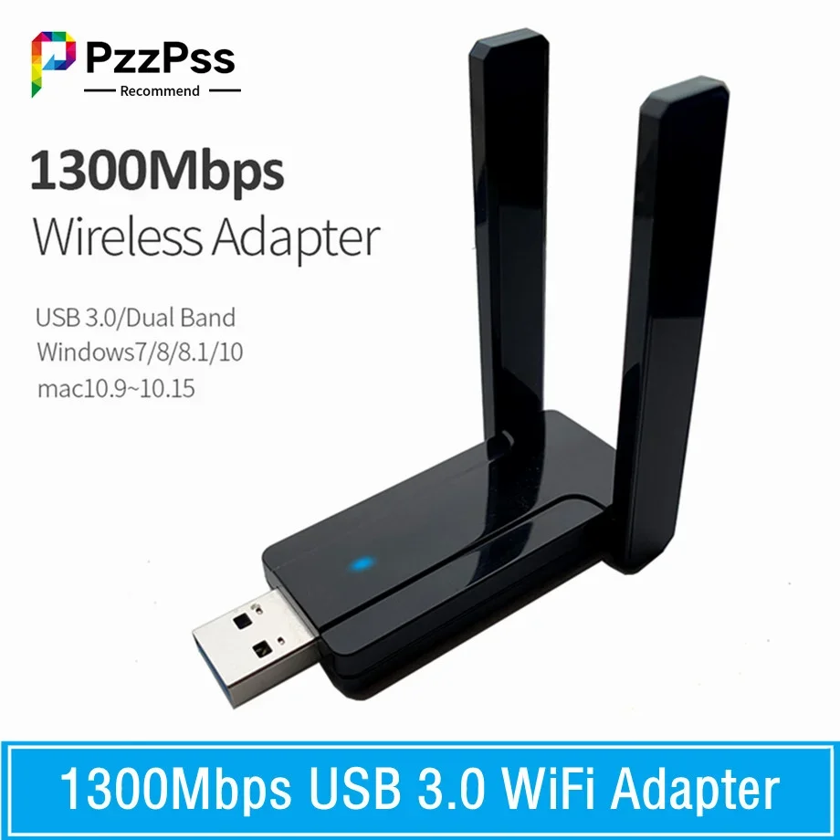 PzzPss 1300Mbps Беспроводной Wi-Fi USB 3