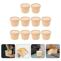 paper cups soup bowls bowl containers ice cream kraft food disposable yogurt dessert cup take go sundae lids storage with server