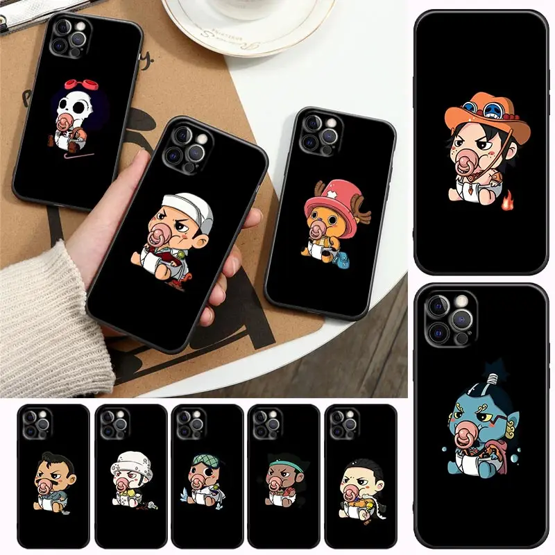 

One Piece kids Cartoon Phone Case for Apple iPhone 11 12 13 7 8 SE XR XS Max 5 5s 6 6s Pro Plus Cases Fundas Coques Cover Bandai