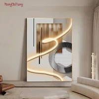 modern abstract lines with lamp interior painting led wall hanging lamp for living room sofa background wall bedside decoration
