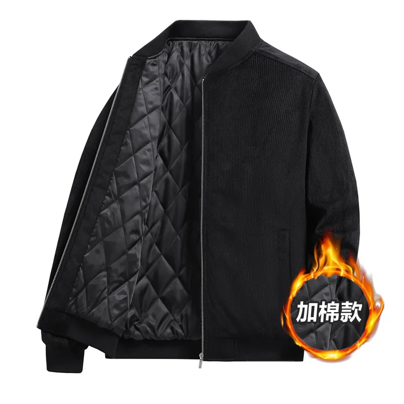 Corduroy Coat Men's Autumn and Winter Loose Everything Casual Cotton Suit Baseball Collar Windbreaker Port Style Retro Top