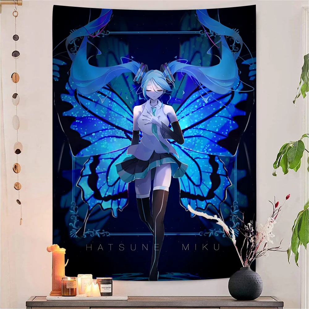 Anime H-Hatsunes M-MikU Printed Large Wall Tapestry Hanging Decoration Household Decor Blanket