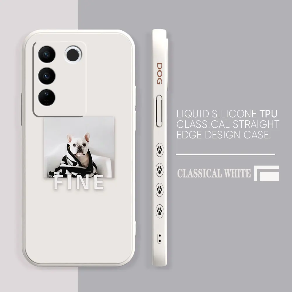 Case For VIVO S1 S5 S6 S7 S9 S9E S10 S12 S15 S16 S16E V19 V20 V21 V23 V25 V27 PRO 5G Case Funda Cqoue Shell Capa FIND Lovely Dog
