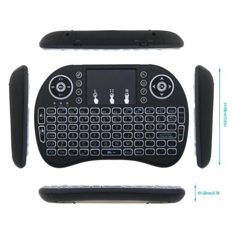 Mini I8 Backlight Wireless Keyboard With Touchpad 2.4GHz Mouse For Raspberry Pi 3 RPI 2 PC Smart TV Android Box