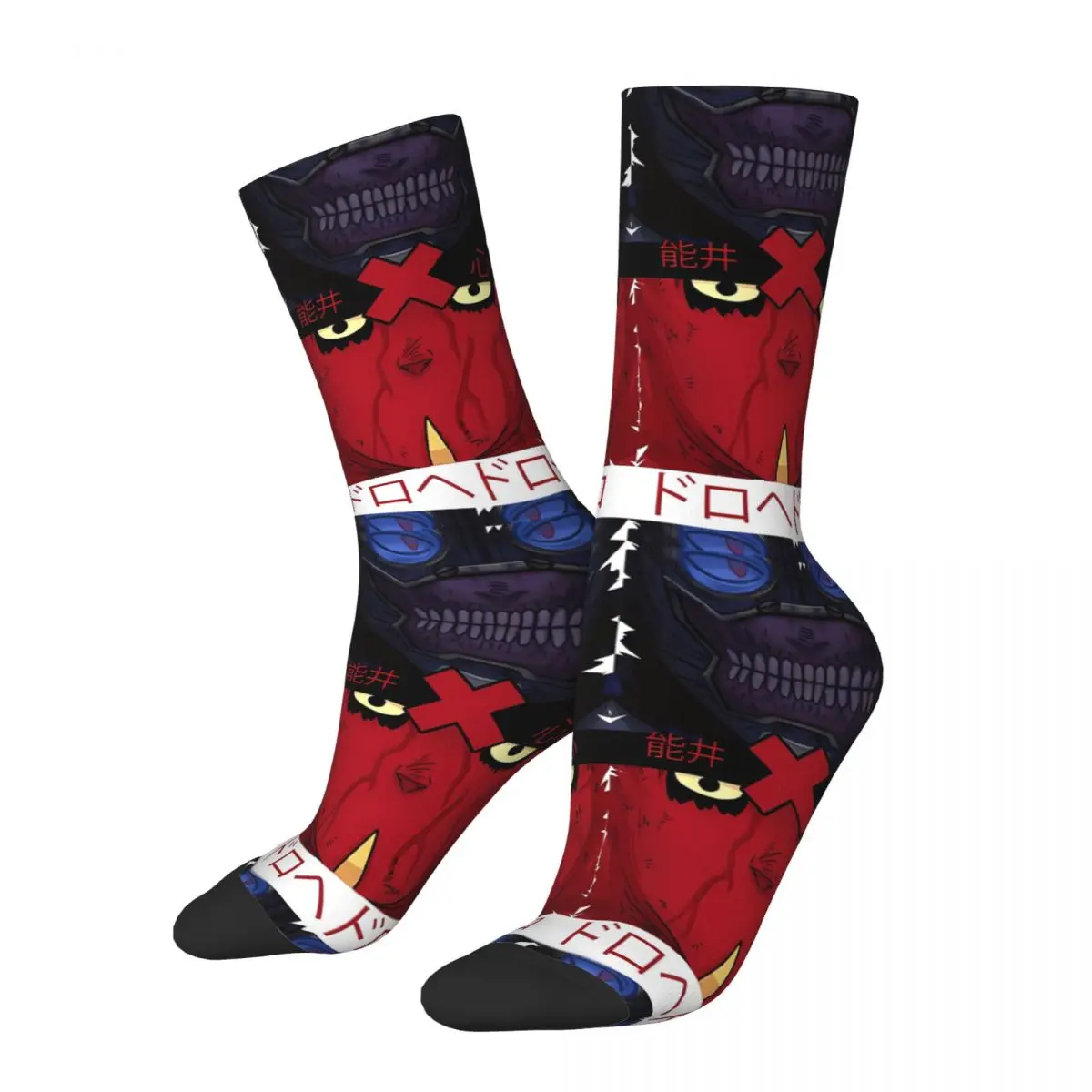 

Hip Hop Vintage NOI X Shin Crazy Men's Socks Dorohedoro Anime Unisex Harajuku Seamless Printed Happy Novelty Crew Sock Boys Gift