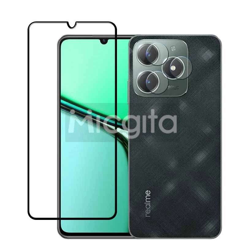 Защитная пленка для экрана с полным клеем смартфона Realme C61 стекло защитой от