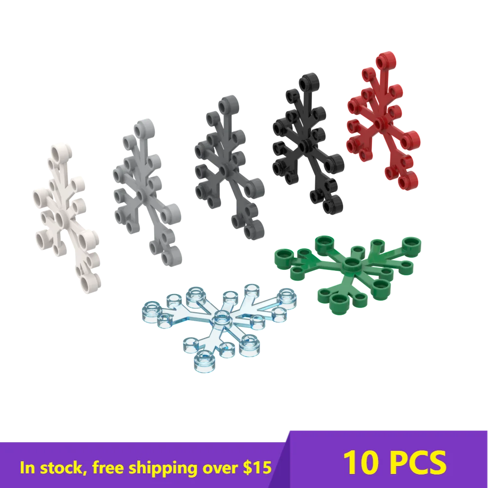 10 шт. кубики MOC 2417 6x5x0 33 листья растений для строительных блоков детали сделай сам