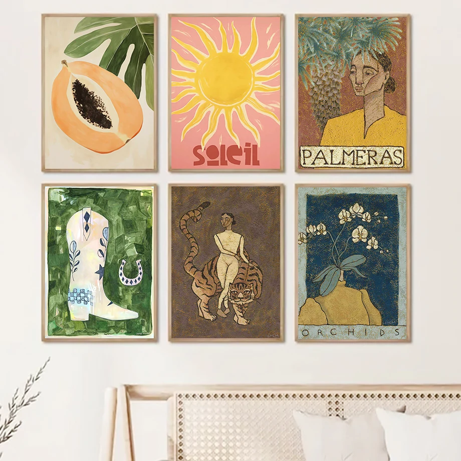 Настенный абстрактный постер с абстрактным принтом размеры в ассортименте