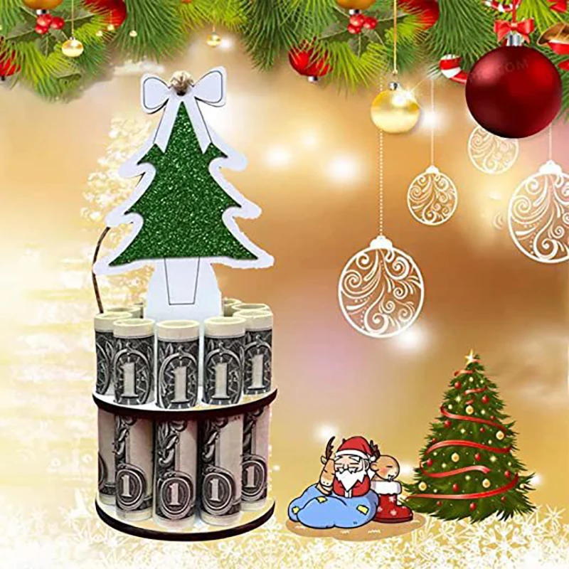 

Christmas Unique Money Holder Creative Christmas Tree Pendants Decoration Unique Voucher Holder Pocke Xmas Gifts