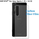 Прозрачная задняя защитная пленка из углеродного волокна для Sony Xperia 1 II  10 II 3D (не закаленное стекло)