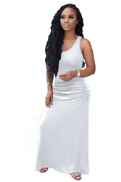 

Womens Wholesale Summer Sexy Dress Pleated Solid Color Letter
