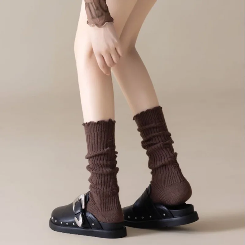 Длинные женские носки в стиле Харадзюку