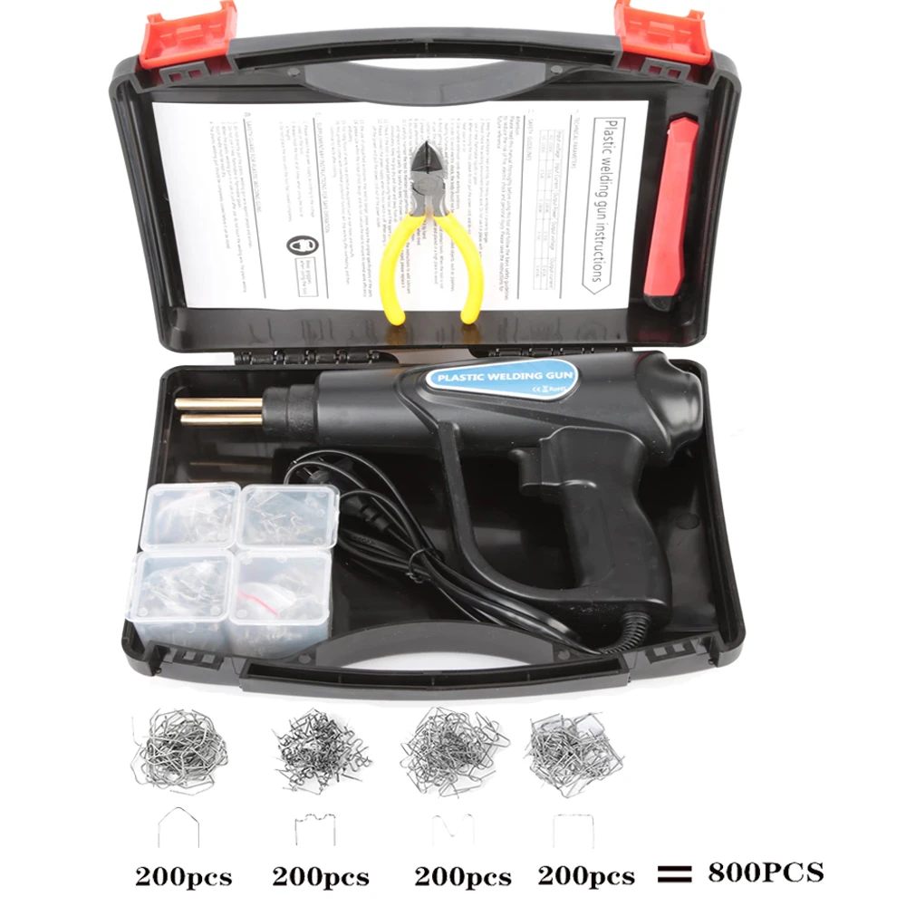 

Набор для ремонта бампера автомобиля, пластиковый сварочный аппарат, термопистолет, паяльник, скобы, электрическая сварка, 70 Вт