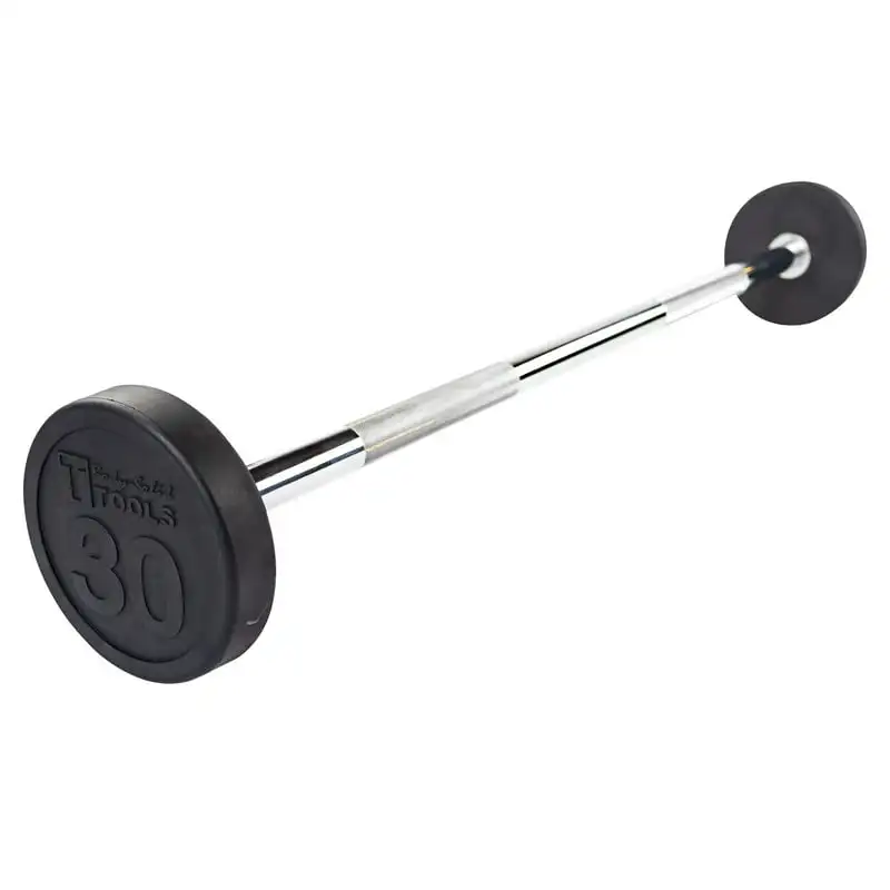 

Solid Tools - SBB30 Rubber Coated Fixed Straight Barbell, 30lb
