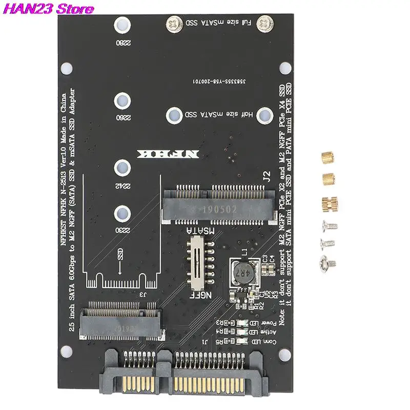 Переходник M.2 NGFF MSATA SSD/SATA 3 0 адаптер 2 в 1 для ПК ноутбука | Компьютеры и офис