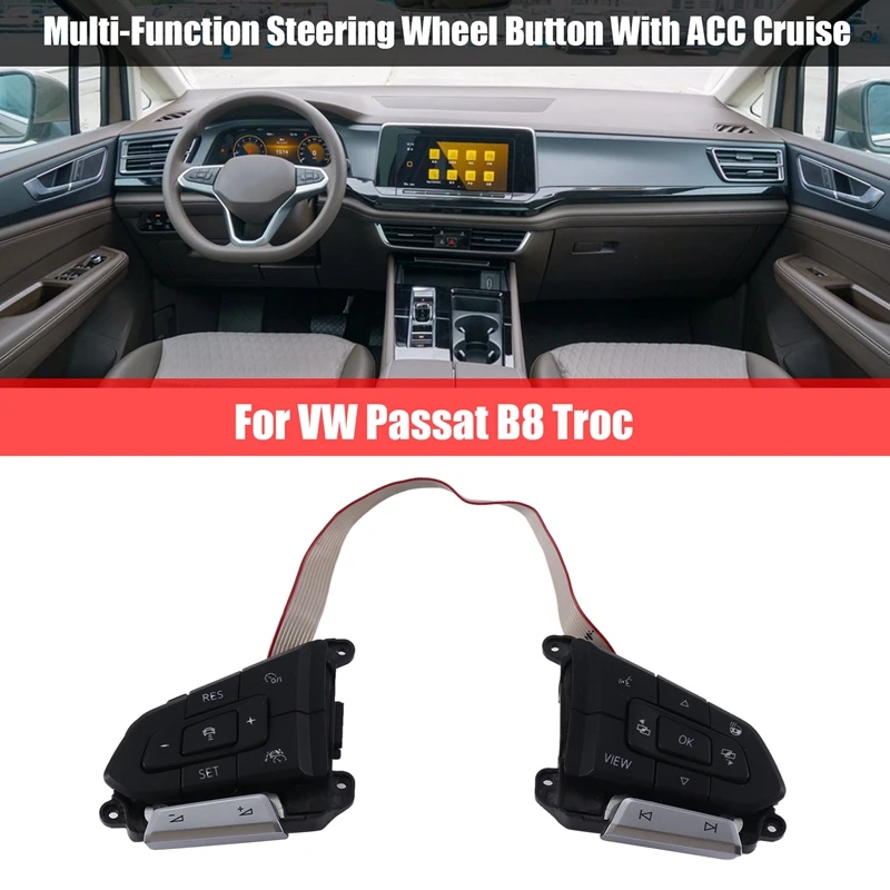 

Многофункциональная кнопка рулевого колеса, кнопка рулевого колеса 30D959442K для VW Passat B8 Troc