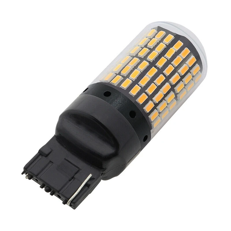 

10X 7440 Canbus Super Bright Error Free LED Bulb T20 W21W 144 SMD Amber For Reverse Tail Turn Signal Light